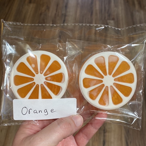 2 Bars of Orange Citrus Rounds Handmade Soap  ( PRICE IS FIRM ) - Picture 3 of 4
